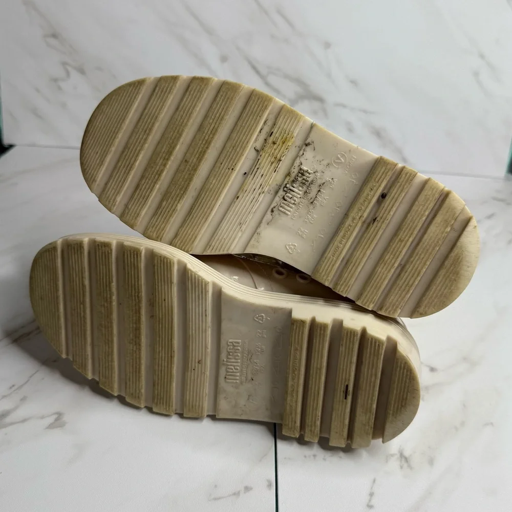 Melissa Coturno Jelly Combat Boots Yellow Ombre - Picture 8 of 10